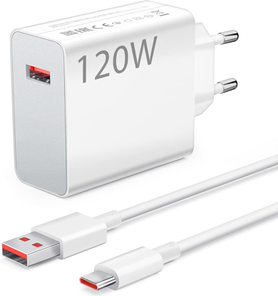 Image de Chargeur rapide Xiaomi -120W - 6A - Adaptateur de Charge Turbo Blanc